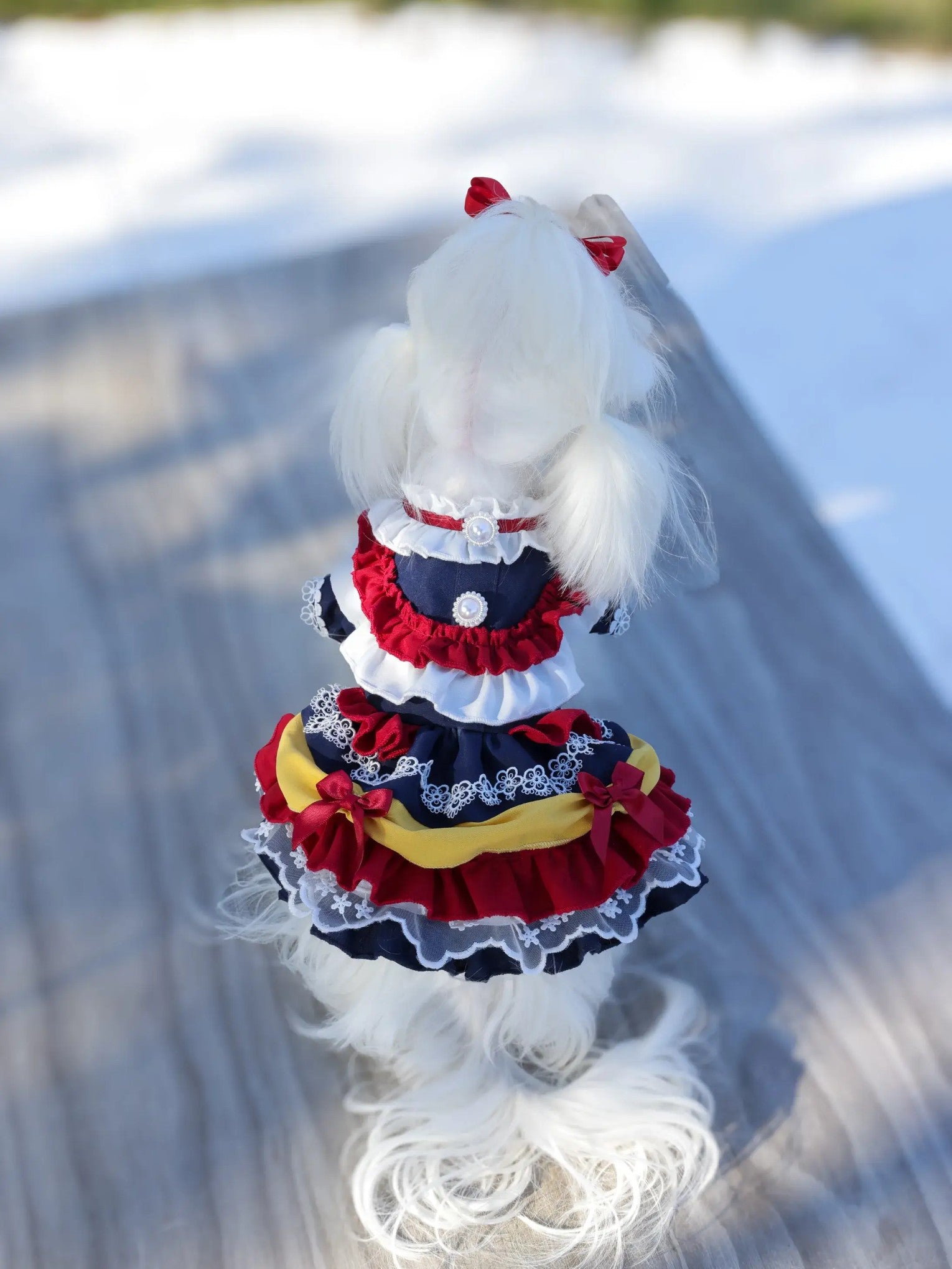 Hanami Bloom Dress – Floral Korean-Japanese Style Dog Dress for Small Dogs